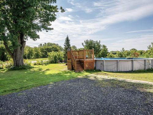 Backyard - 201 Rg Du Bas-De-La-Rivière N., Saint-Césaire, QC - Outdoor With Above Ground Pool