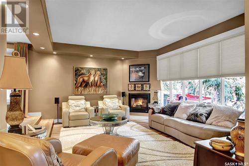 67 Selkirk Crescent, Regina, SK - Indoor Photo Showing Living Room With Fireplace