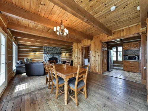 Overall view - 298 Rue Principale, Saint-Donat, QC - Indoor Photo Showing Dining Room With Fireplace