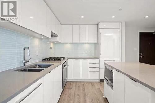 808 6638 Dunblane Avenue, Burnaby, BC - Indoor Photo Showing Kitchen With Double Sink With Upgraded Kitchen