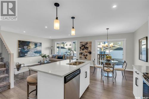 239 Asokan Street, Saskatoon, SK - Indoor Photo Showing Kitchen With Double Sink With Upgraded Kitchen