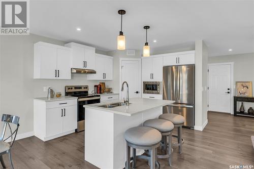 239 Asokan Street, Saskatoon, SK - Indoor Photo Showing Kitchen With Double Sink With Upgraded Kitchen