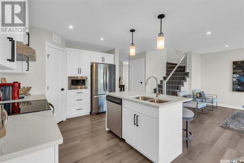 239 Asokan Street, Saskatoon, SK - Indoor Photo Showing Kitchen With Double Sink With Upgraded Kitchen