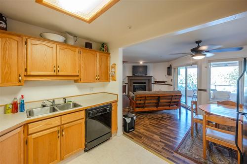 205-1750 Atkinson Street, Penticton, BC - Indoor Photo Showing Kitchen With Double Sink