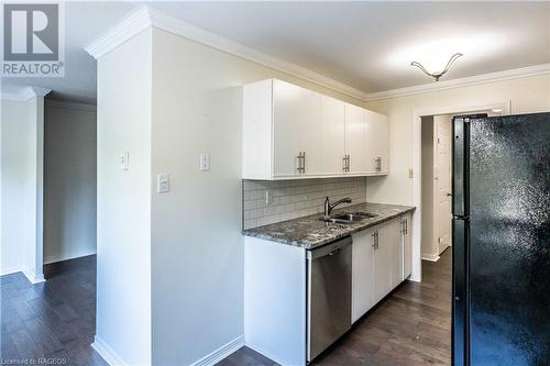 850 6Th Street E Unit# 207, Owen Sound, ON - Indoor Photo Showing Kitchen With Double Sink