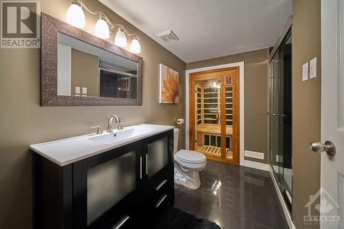 basement full bath with dry sauna - 1030 Goward Drive, Kanata, ON - Indoor Photo Showing Bathroom