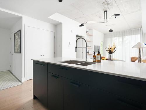 Cuisine - 415-1450 Rue Island, Montréal (Le Sud-Ouest), QC - Indoor Photo Showing Kitchen With Double Sink