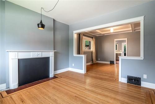 Living Room - 46 Rosslyn Avenue N, Hamilton, ON - Indoor Photo Showing Other Room With Fireplace