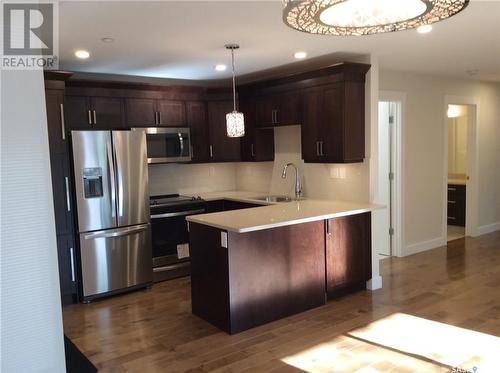 201 1863 Rae Street, Regina, SK - Indoor Photo Showing Kitchen With Upgraded Kitchen