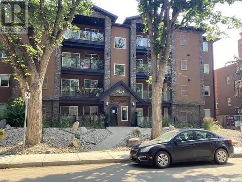 201 1863 Rae Street, Regina, SK - Outdoor With Balcony With Facade