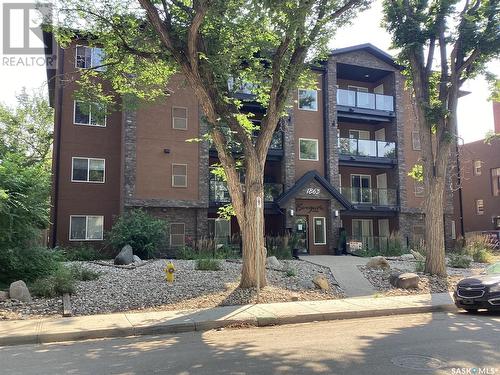 201 1863 Rae Street, Regina, SK - Outdoor With Balcony With Facade