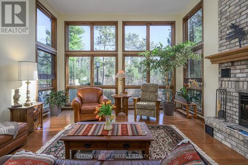 10364 Pinetree Drive, Lambton Shores (Grand Bend), ON - Indoor Photo Showing Living Room With Fireplace