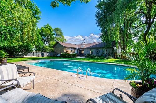 769 Old York Road, Burlington, ON - Outdoor With In Ground Pool With Deck Patio Veranda