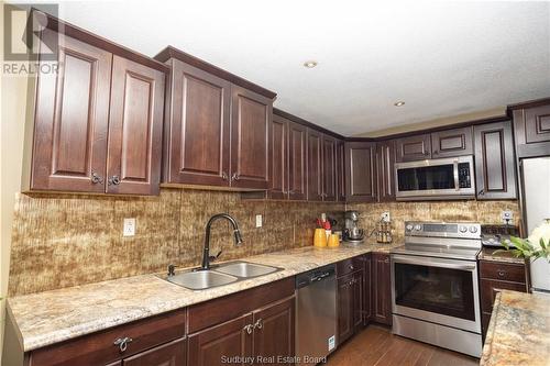 385 Castle Street, Massey, ON - Indoor Photo Showing Kitchen With Double Sink