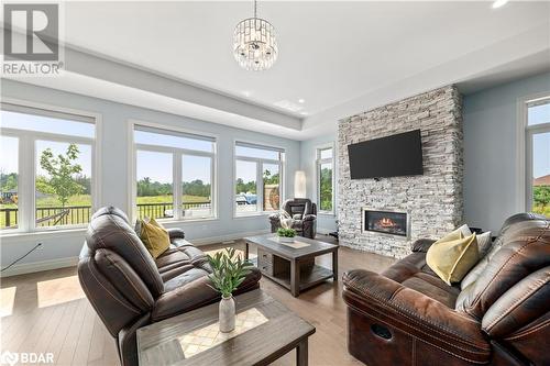 132 Cherrywood Parkway, Napanee, ON - Indoor Photo Showing Living Room With Fireplace