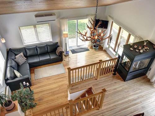 Overall view - 366 Ch. Du Lac-Chaud, La Macaza, QC - Indoor Photo Showing Living Room With Fireplace