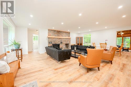 1755 Golf Link Road, Tiny, ON - Indoor Photo Showing Living Room With Fireplace