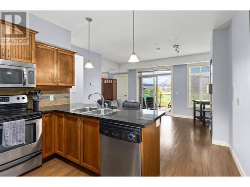 3545 Carrington Road Unit# 301, West Kelowna, BC - Indoor Photo Showing Kitchen With Double Sink