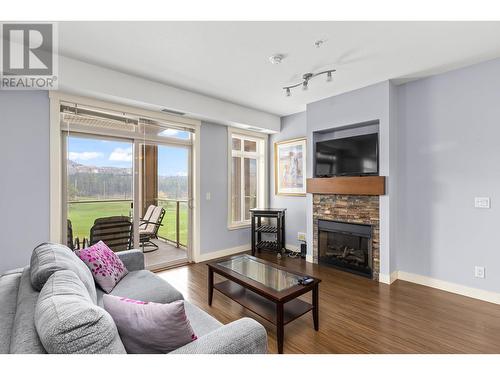 3545 Carrington Road Unit# 301, West Kelowna, BC - Indoor Photo Showing Living Room With Fireplace