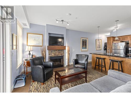 3545 Carrington Road Unit# 301, West Kelowna, BC - Indoor Photo Showing Living Room With Fireplace