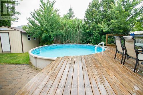 23 Garner'S Lane, Brantford, ON - Outdoor With Above Ground Pool With Deck Patio Veranda