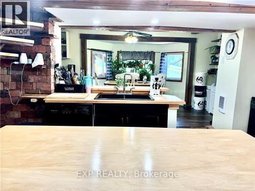 1411 Papineau Road, Mattawa, ON - Indoor Photo Showing Kitchen With Double Sink