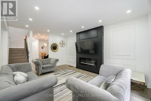 50 Alaskan Heights, Barrie, ON - Indoor Photo Showing Living Room With Fireplace