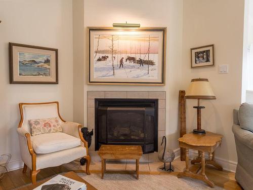 Living room - 203-28 Rue Pine, Lac-Brome, QC - Indoor Photo Showing Living Room With Fireplace