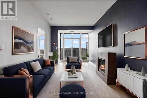 1420 - 85 East Liberty Street, Toronto (Niagara), ON - Indoor Photo Showing Living Room With Fireplace