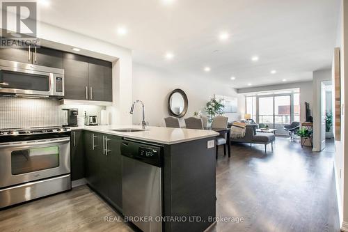 701 - 85 East Liberty Street, Toronto (Niagara), ON - Indoor Photo Showing Kitchen With Stainless Steel Kitchen With Upgraded Kitchen