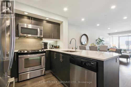 701 - 85 East Liberty Street, Toronto (Niagara), ON - Indoor Photo Showing Kitchen With Stainless Steel Kitchen With Upgraded Kitchen