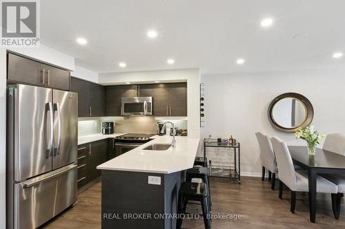 701 - 85 East Liberty Street, Toronto (Niagara), ON - Indoor Photo Showing Kitchen With Stainless Steel Kitchen With Upgraded Kitchen