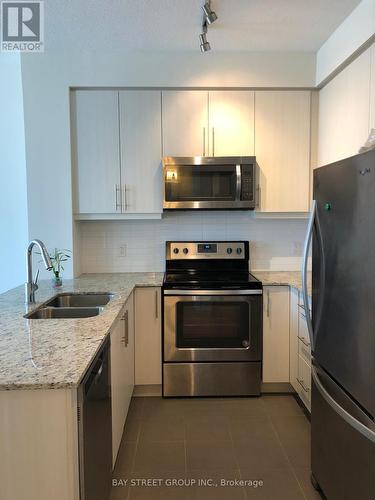 1210 - 3975 Grand Park Drive, Mississauga, ON - Indoor Photo Showing Kitchen With Double Sink