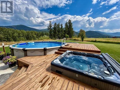 5284 Christian Valley Road, Westbridge, BC - Outdoor With Above Ground Pool With View