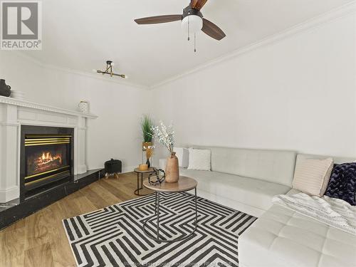 3270 Lauzon, Windsor, ON - Indoor Photo Showing Living Room With Fireplace