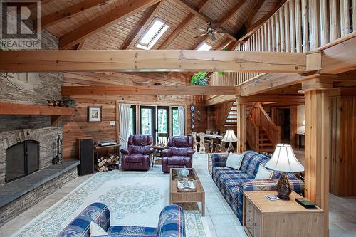 45 Atkins (Burnt Island) Road, Conception Bay South, NL - Indoor Photo Showing Living Room With Fireplace