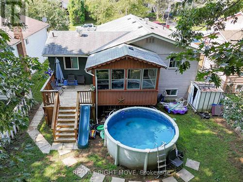 162 Pratt Crescent, Gravenhurst, ON - Outdoor With Above Ground Pool With Deck Patio Veranda