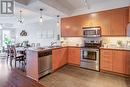 208 - 1 Hurontario Street, Mississauga (Port Credit), ON  - Indoor Photo Showing Kitchen With Double Sink 