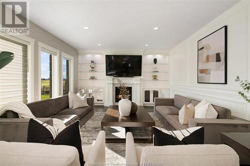 4098 St. Francis Crescent, Lasalle, ON - Indoor Photo Showing Living Room With Fireplace