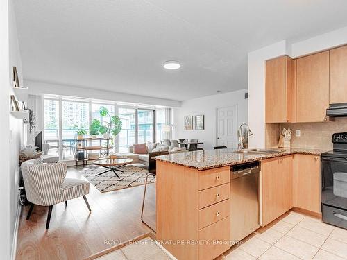 210-5500 Yonge St, Toronto, ON - Indoor Photo Showing Kitchen With Double Sink