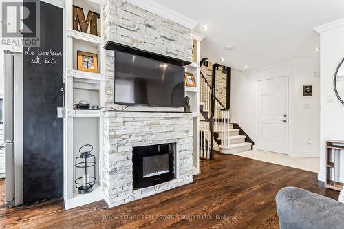 3227 Raindance Crescent, Mississauga (Lisgar), ON - Indoor Photo Showing Living Room With Fireplace