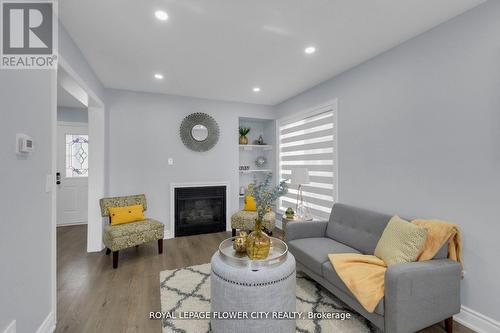 32 Nectarine Crescent, Brampton, ON - Indoor Photo Showing Living Room With Fireplace