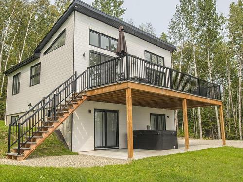 Back facade - 1578 Ch. Des Hauts-Bois, Saint-Irénée, QC - Outdoor With Deck Patio Veranda With Exterior