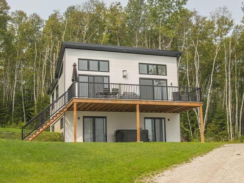 Back facade - 1578 Ch. Des Hauts-Bois, Saint-Irénée, QC - Outdoor With Deck Patio Veranda