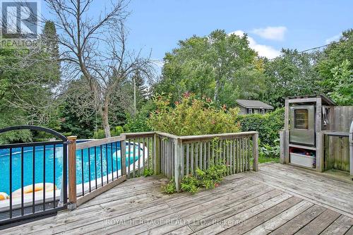 180 Angeline Street N, Kawartha Lakes (Lindsay), ON - Outdoor With Above Ground Pool With Deck Patio Veranda