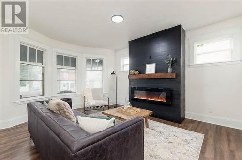 318 High Street, Moncton, NB - Indoor Photo Showing Living Room With Fireplace