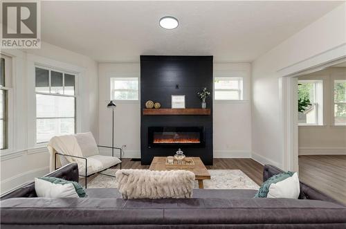 318 High Street, Moncton, NB - Indoor Photo Showing Living Room With Fireplace