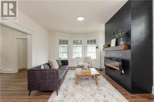 318 High Street, Moncton, NB - Indoor Photo Showing Living Room With Fireplace