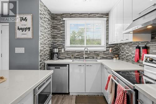 55 - 120 Quigley Road, Hamilton (Vincent), ON - Indoor Photo Showing Kitchen With Double Sink