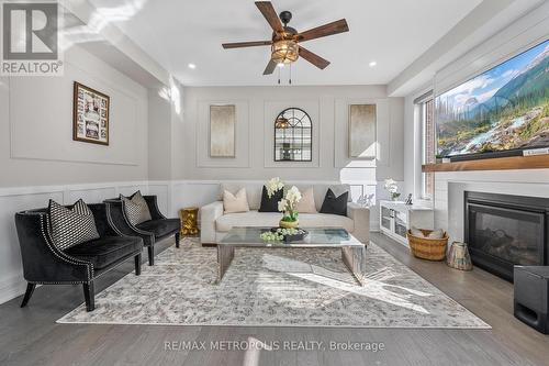 93 Truro Circle, Brampton, ON - Indoor Photo Showing Living Room With Fireplace